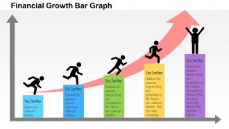 Financial growth bar graph flat powerpoint design