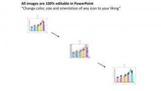Financial growth bar graph flat powerpoint design