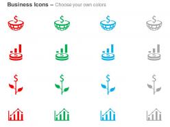 Financial growth bar graph line chart ppt icons graphics