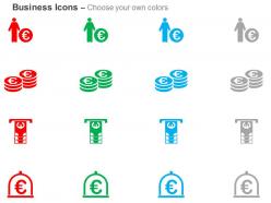 Financial growth euro stack financial management ppt icons graphics