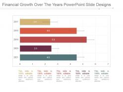 Financial growth over the years powerpoint slide designs