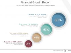 Financial growth report powerpoint slide background picture