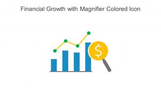 Financial Growth With Magnifier Colored Icon In Powerpoint Pptx Png And Editable Eps Format