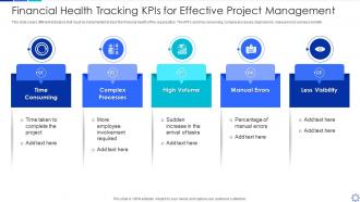 Financial health tracking kpis for effective project management
