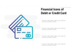 Financial Icons Of Debit Or Credit Card