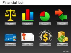 Financial icons powerpoint presentation slides db