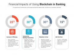 Financial impacts of using blockchain in banking
