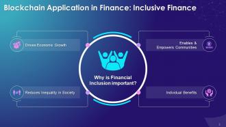 Financial Inclusion With Blockchain Technology Training Ppt
