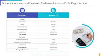 Financial Income And Expenses Statement For Non Profit Organisation