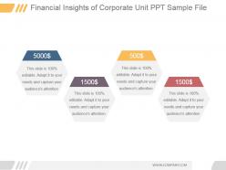 Financial insights of corporate unit ppt sample file