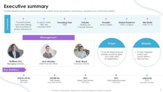 Financial Institution Company Profile Powerpoint Presentation Slides
