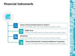 Financial instruments ppt icon elements
