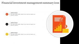 Financial Investment Management Summary Icon