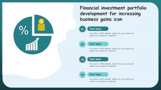 Financial Investment Portfolio Development For Increasing Business Gains Icon