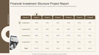 Financial Investment Structure Project Report