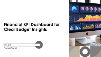 Financial KPI Dashboard For Clear Budget Insights PPT Template AT