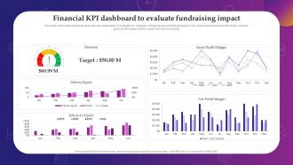 Financial Kpi Dashboard To Evaluate Fundraising Impact Evaluating Debt And Equity