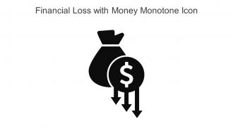 Financial Loss With Money Monotone Icon In Powerpoint Pptx Png And Editable Eps Format