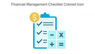 Financial Management Checklist Colored Icon In Powerpoint Pptx Png And Editable Eps Format