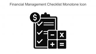 Financial Management Checklist Monotone Icon In Powerpoint Pptx Png And Editable Eps Format