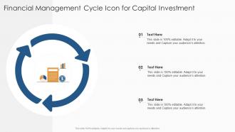 Financial Management Cycle Icon For Capital Investment