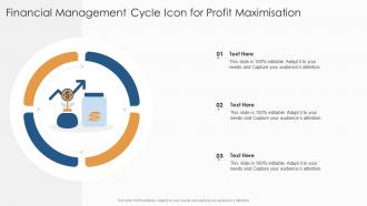 Financial Management Cycle Icon For Profit Maximisation