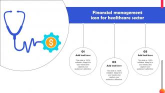 Financial Management Icon For Healthcare Sector