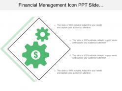 Financial management icon ppt slide presentation
