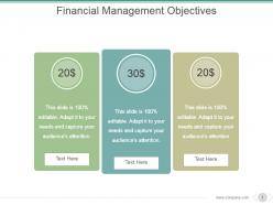 Financial management objectives powerpoint slide backgrounds
