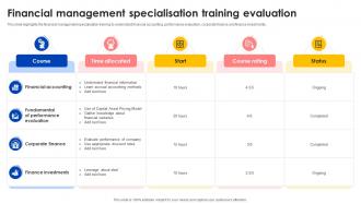 Financial Management Specialisation Training Evaluation