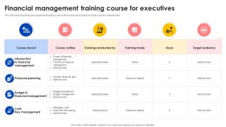 Financial Management Training Course For Executives