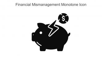 Financial Mismanagement Monotone Icon In Powerpoint Pptx Png And Editable Eps Format