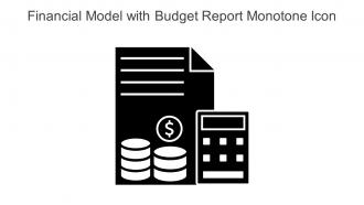 Financial Model With Budget Report Monotone Icon In Powerpoint Pptx Png And Editable Eps Format