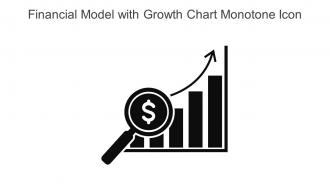 Financial Model With Growth Chart Monotone Icon In Powerpoint Pptx Png And Editable Eps Format