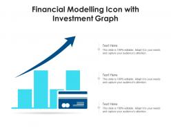 Financial modelling icon with investment graph