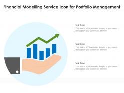 Financial modelling service icon for portfolio management