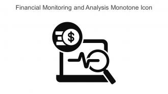 Financial Monitoring And Analysis Monotone Icon In Powerpoint Pptx Png And Editable Eps Format