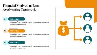 Financial Motivation Icon Accelerating Teamwork