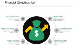 Financial objectives icon ppt infographic template