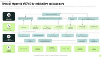 Financial Objectives Of KPMG For KPMG Operational And Marketing Strategy SS V