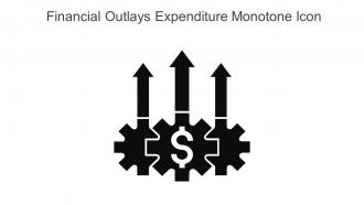 Financial Outlays Expenditure Monotone Icon In Powerpoint Pptx Png And Editable Eps Format
