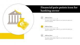 Financial Pain Points Icon For Banking Sector