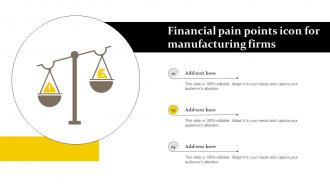 Financial Pain Points Icon For Manufacturing Firms