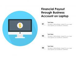 Financial Payout Through Business Account On Laptop
