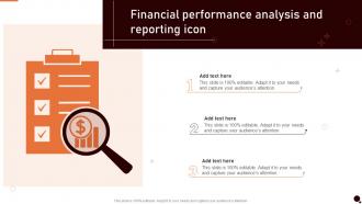 Financial Performance Analysis And Reporting Icon