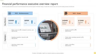 Financial Performance Executive Overview Report