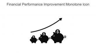 Financial Performance Improvement Monotone Icon In Powerpoint Pptx Png And Editable Eps Format