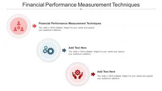 Financial Performance Measurement Techniques Ppt Powerpoint Presentation Styles Cpb