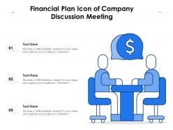 Financial Plan Icon Of Company Discussion Meeting