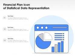 Financial plan icon of statistical data representation